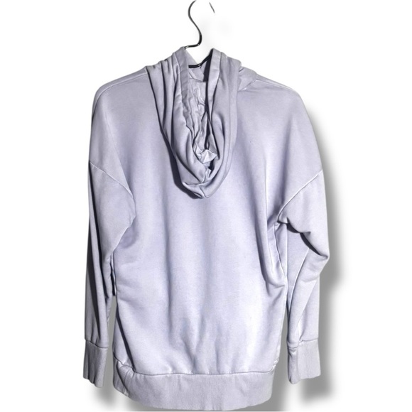 Adidas Women’s Light Gray/Lavender Fitted Sporty Long SleeveHoodie - Picture 16 of 16